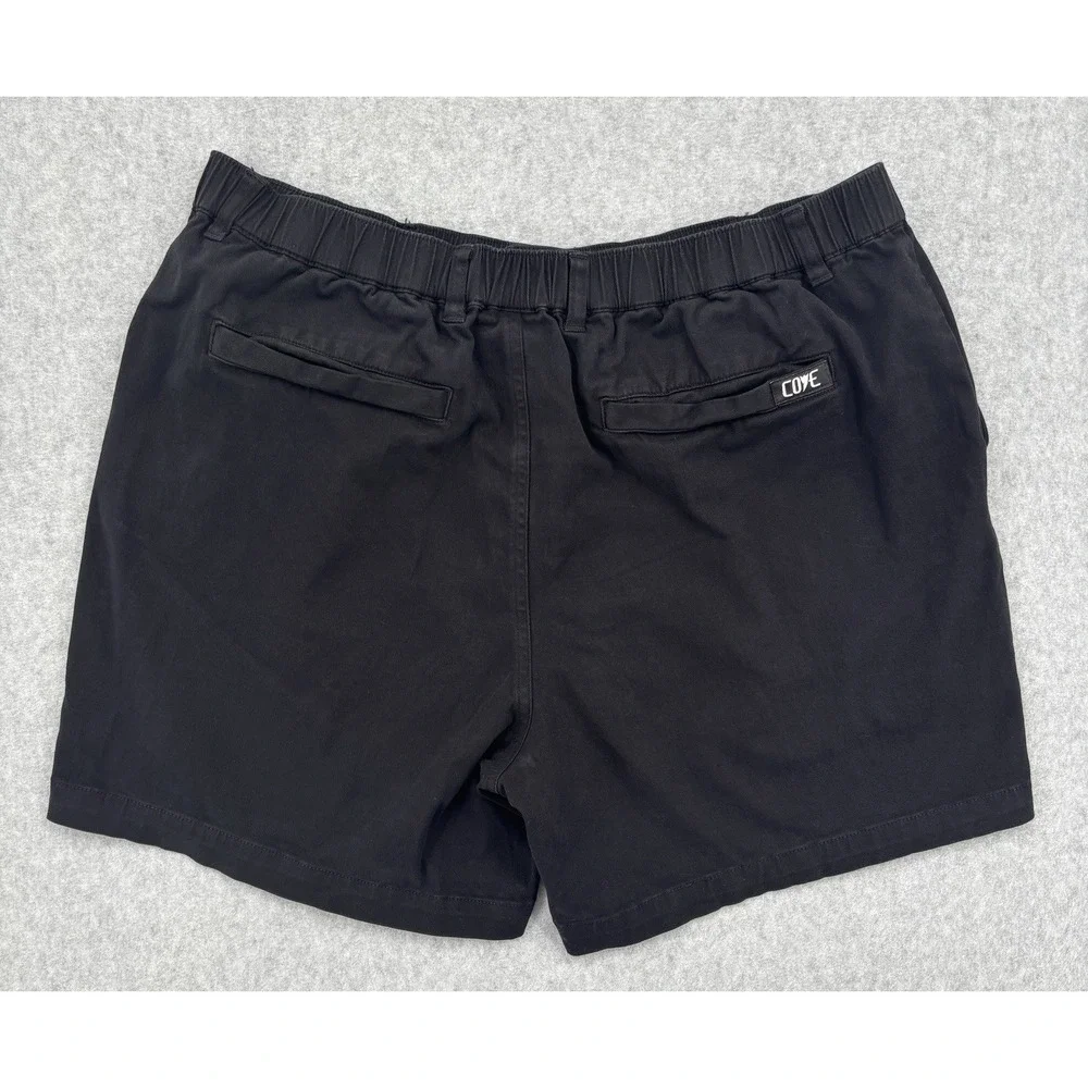 COVE USA Men's Chino Shorts 38W 5L Black Stretch Elastic Waist 5